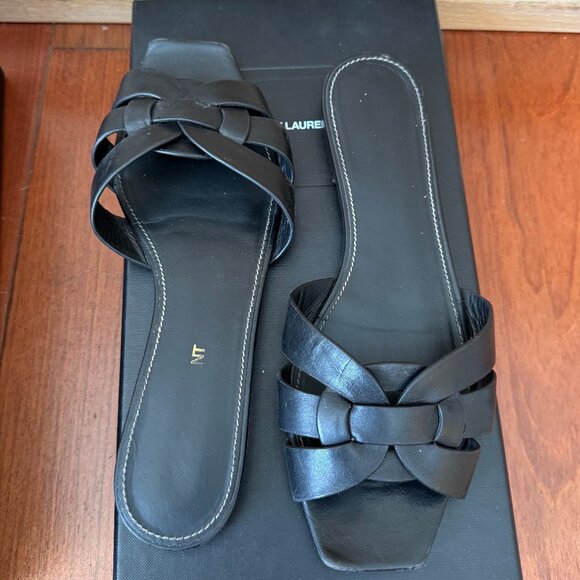 Saint Laurent Tribute Nu Pieds Slide Sandal (Women) - Picture 1 of 7